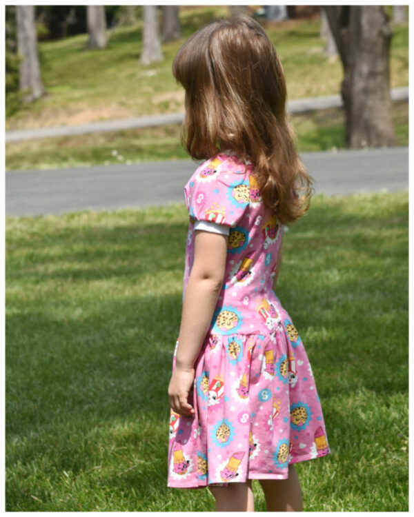 Amelie knit dress, pdf sewing pattern, frocks and frolics, raglan sleeves, four way stretch