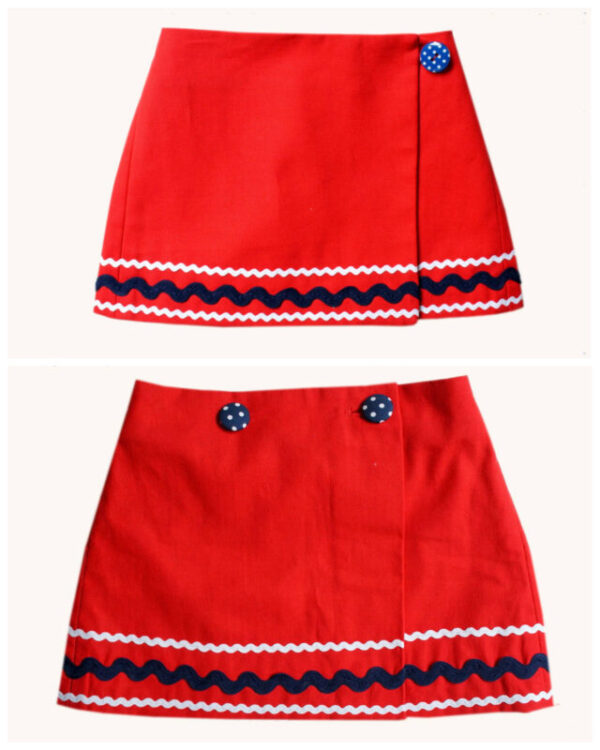 Jutta wrap skirt, girls, sewing pattern, frocks & frolics, easy skirt