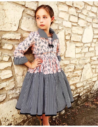 Girls Bolero Jacket, Paris, PDF Sewing Pattern, Frocks & Frolics