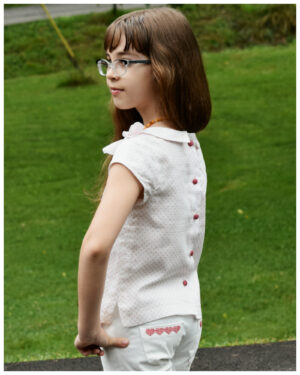 Beatrice blouse, sewing pattern, pdf pattern, pdf, vintage, back button closure