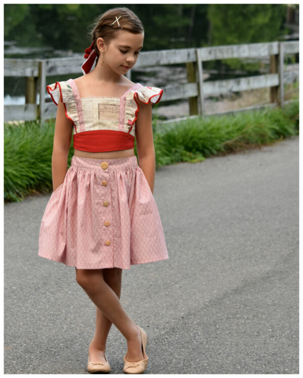 Antique Doll Pattern 14" ~ Dress w/ Pleated Skirt 