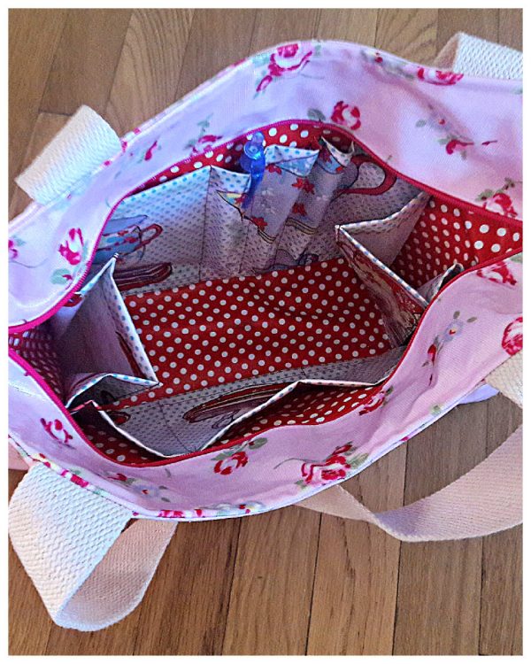 Handbag organizer, pdf sewing pattern, bag, tote, sewing, Frocks & Frolics, hold all, tote bag